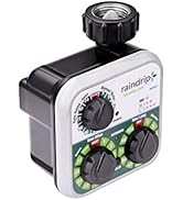 Raindrip R675CT Analog 3-Dial Water, Sprinkler Timer with Rain Delay for Drip Irrigation, Garden,...
