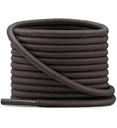 YFINE Waxed Round Shoe Laces: 2 Pairs Wax Oxford Shoelaces for Dress Shoes Boots