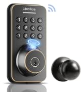 Ulecoce Keyless Entry Door Lock with Handle Set - Built-in WiFi, Fingerprint, App Control & Doorb...
