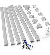 94.5in Cord Covers for Wires on Wall, Delamu Easy Set up Cord Hider, Large Wire Hider Wire Covers...