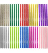 Glitter Hot Glue Sticks for Hot Glue Gun 10 Colors 50 Pieces Hot Gule Stick Glitter