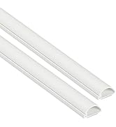 D-Line Half Round Cord Hider, Patented Cable Cover, Hide TV Wall Mount Wires, Raceway for Cords, ...