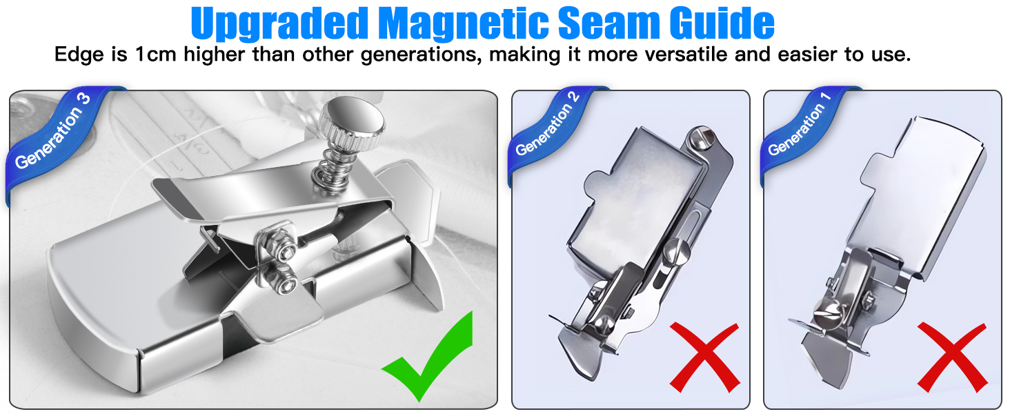 magnetic seam guide with clip