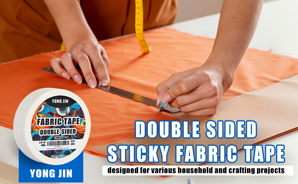 double sided sticky fabric tape designed for various household and crafting projects
