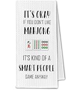 ChissNook Mahjong Gifts Kitchen Towels, Mahjong Themed Gifts Ideas for Women, Mah Jong Dish Tea T...