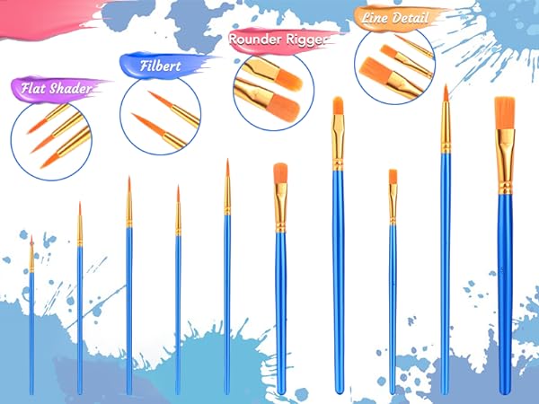 Acrylic painting brush set