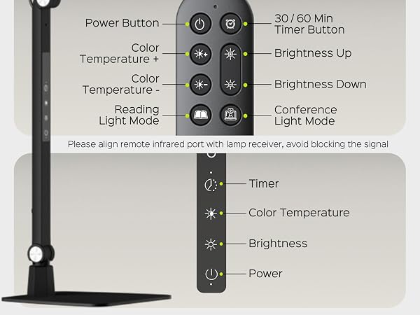 desk lamp with remote