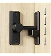 Barn Door Lock Latch – 90 or 180 Degree Universal Barn Door Latch Slide Lock – Home Security Door...