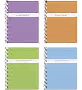 Oxford Spiral Composition Notebooks, 4 Pack, Poly Covers, College Ruled Paper, 9-3/4 x 7-1/2 Inch...