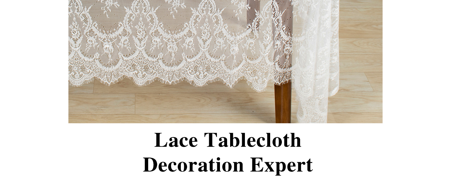 WHITE LACE TABLECLOTH