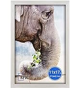 11x17 inch Soild Wood Poster Frames for Wall Mounting Hanging Picture Frame Rustic White