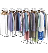 Liuoud Clear Garment Bag for Hanging Clothes 10” Gusseted, (40&50") Suit Bags for Open Closet Sto...