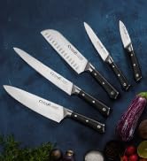 Cutluxe Kitchen Knives, 5 Pcs Chef's Knife Set – Razor Sharp German Steel, Full Tang, Ergonomic H...