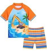 Kids Swimsuit Boys Two Pieces Shark Swimsuit Toddler Rash Guard and Trunk
