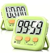 Antonki 2 Pack Digital Timer for Kids, Magnetic Countdown Kitchen Timers for Cooking, Egg, Classr...