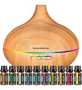 InnoGear Aromatherapy Diffuser & 10 Essential Oils Set, 400ml Diffuser Ultrasonic Diffuser Cool M...