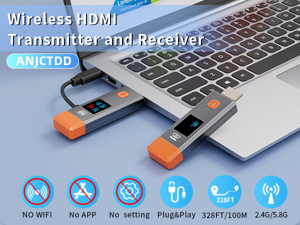 Wireless HDMI Transmitter and Receiver