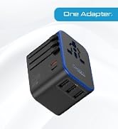 Ceptics 45W Universal Travel Adapter w/ 3 USB-A, 2 USB-C & Universal Input | International Power ...