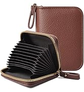 EcoVision Credit Card Holder RFID Card Case Wallet, Small Accordion Zipper Card Case Holder, Card...