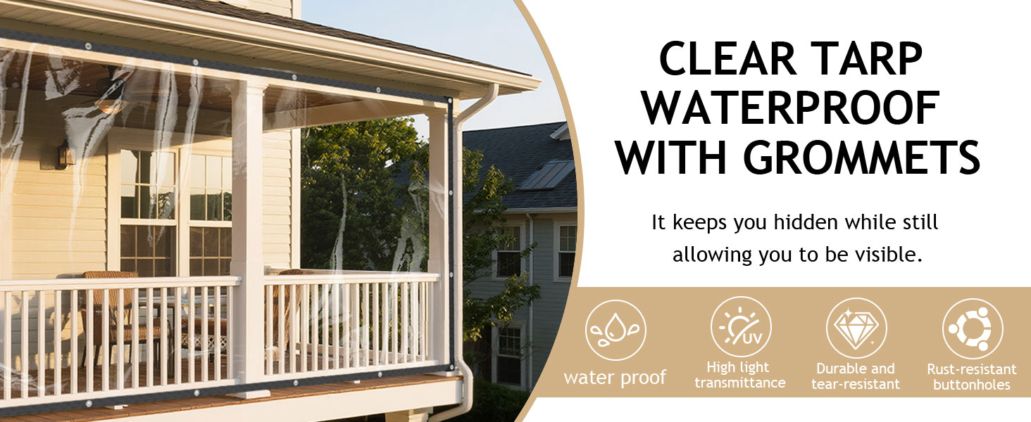 clear tarps with grommets