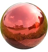 Nerien 6 Inch Gazing Ball, Stainless Steel Garden Mirror Globe, Polished Ornament Sphere, Hollow ...