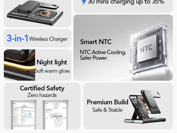 3 in 1 wireless charger