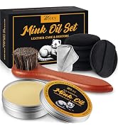8 Pcs Mink Oil for Leather Shoes Boots 3.5 oz Leather Conditioner and Cleaner with Travel Bag Sof...