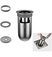QruiLanTu Odor Proof Floor Drain Core,Shower Floor Drain Backflow Preventer,U-Shape 304Stainless ...