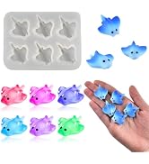 Cute Tiny Manta Ray Resin Silicone Mold Micro Dollhouse Marine Animal Epoxy Casting Mold for DIY ...