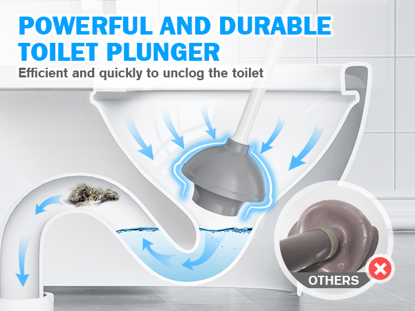 Toilet plunger and holder set