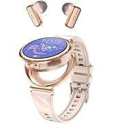 UYRGT Smart Watch with Earbuds for Women, 1.43” AMOLED Display, Bluetooth Calling, Heart Rate Mon...