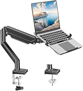 MOUNT PRO Laptop Arm Mount for Desk, 2 in 1 Function Monitor Laptop Stand, Fits Max 17" Notebook ...
