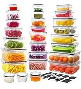 52 PCS Food Storage Containers Set with Airtight Lids (26 Lids &26 Containers) - BPA-Free Plastic...