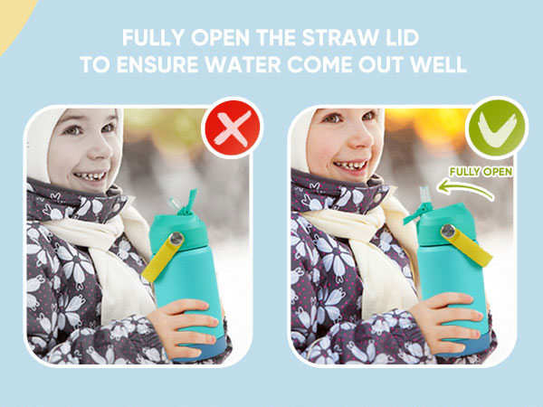 The straw lid needs to be fully opened