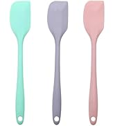3 Pcs Silicone Spatula Set, Small Rubber Spatulas Silicone Heat Resistant Kitchen Tools for Flexi...