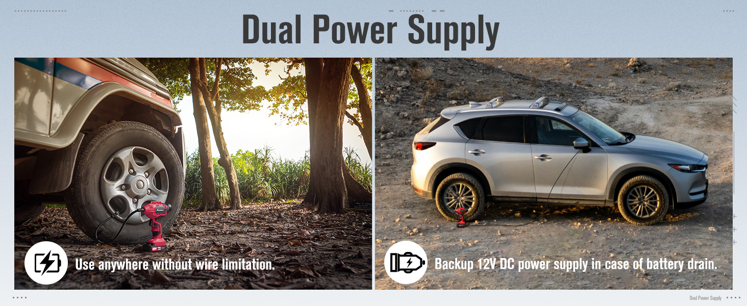 Air Compressor Tire Inflator - Dual Power