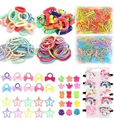 ANBALA Girls Hair Accessories Set Colorful Hair Ties for Women Girls, Elastic Ponytail Holders Ru...