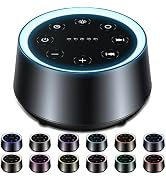 EasyHome Sleep Sound Machine White Noise Machines with 30 Soothing Sounds 12 Adjustable Night Lig...