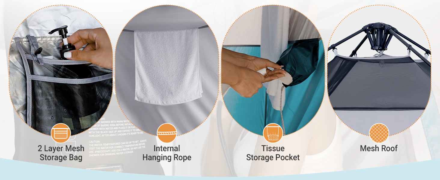 portable pop up instant shower tents
