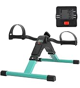 Folding Pedal Exerciser - Mini Exercise Bike Under Desk Bike Pedal Exerciser with LCD Display for...