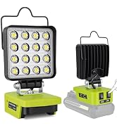 QSDXNY Cordless LED Work Light Compatible for Ryobi 40V Battery(No Battery) | Two Lighting Modes,...