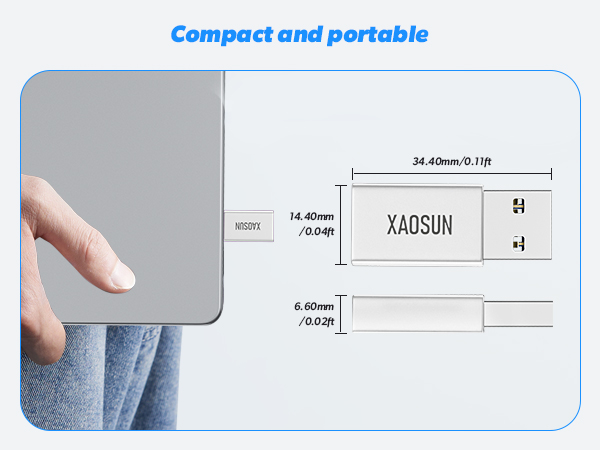 XAOSUN 10Gbps USB to USB C Adapter