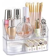 DASITON Makeup Organizer with Drawers, 2 Tier Stackable Organizer for Cosmetics, Skincare, Lipsti...