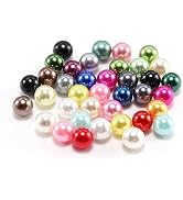50pcs 14 mm NO Hole Pearls Loose Beads ABS Imitation Pearl Beads Plastic Acrylic Beads for Jewelr...