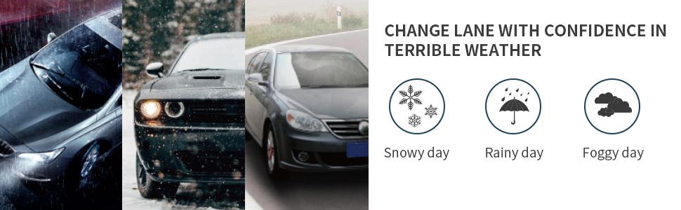 Change lane with confidence in terrible weather