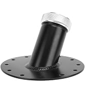 Msiud Fuel Cell Filler Neck, 1.8in Inner Diameter Filler Neck with 12 Bolt Steel Base Aluminum Ca...