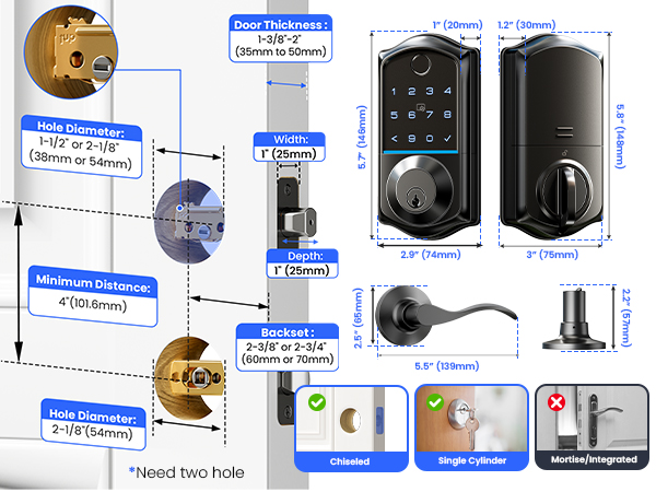 keyless entry door lock