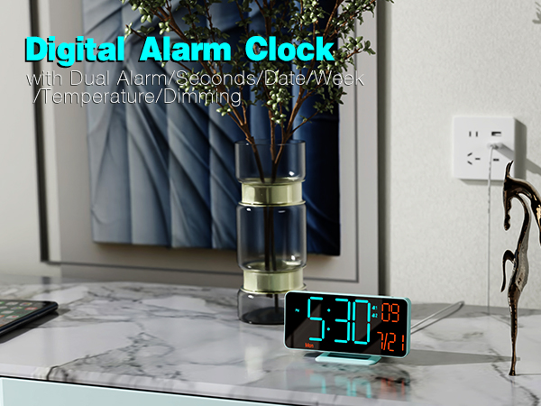 6.7in digital clock