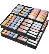 DIMJ 12 Pack Drawer Organizer for Clothes, Sock Bra Underwear Drawer Organizer, Foldable Fabric D...
