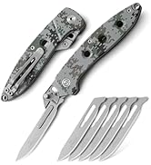 VR VIRENKNIFE Folding Scalpel Knife, Pocket Knife for Men,EDC Utility Knife with 6pcs #60 Replace...